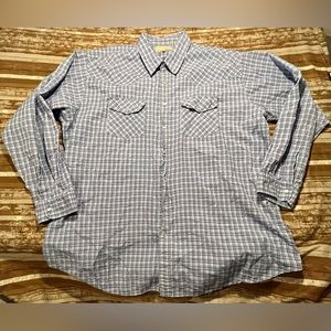 Men’s Vintage Eagle Crest Western Shirt With Pearl Snaps
